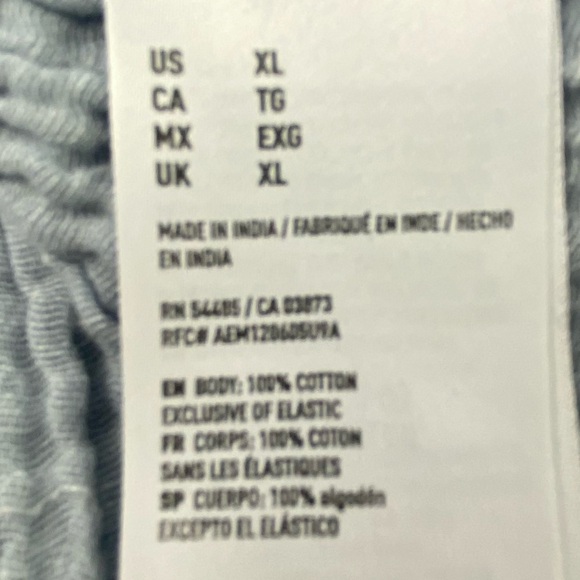 AE light blue stretch cropped tube top with peplum bottom wms sz XL - Picture 4 of 15